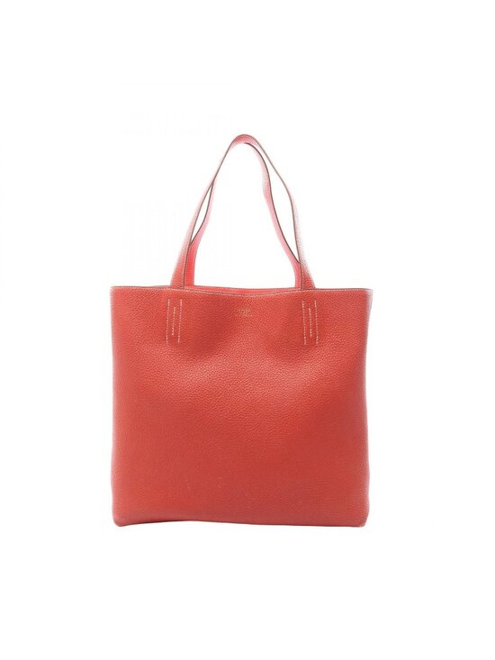 Used] Hermes HERMES Tote Bag Double Sens 45 Rouge Duchess  Hermes Tote Double Sens 45 Bougainvillea le Juduse Leather